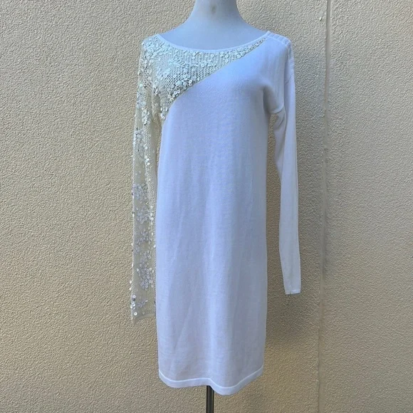 Pinko | Dresses | Pinko White Knitted Cotton Long Sleeve Sequin Dress | Poshmark Pinko | Dresses | Pinko White Knitted Cotton Long Sleeve Sequin Dress | Poshmark